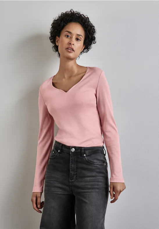 Street One Shirt mit Herzausschnitt Jubiläumsangebot