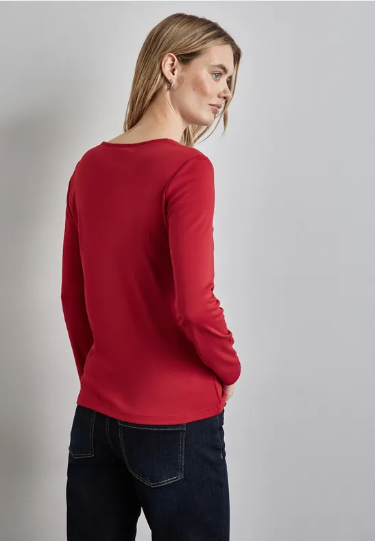 Street One Shirt mit Herzausschnitt Große Rabatte