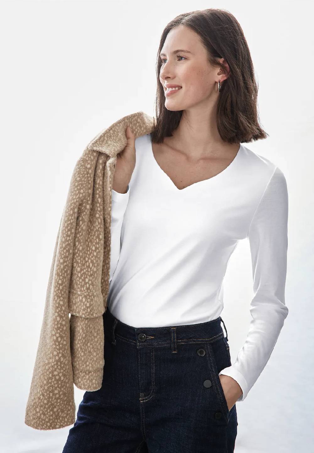 Street One Shirt mit Herzausschnitt Tägliche Deals