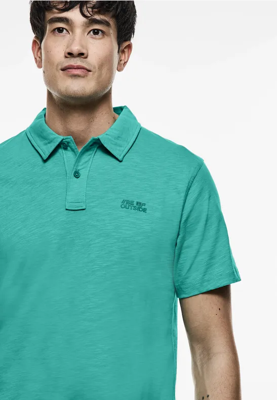 Street One Slub Jersey Poloshirt Letzter Tag