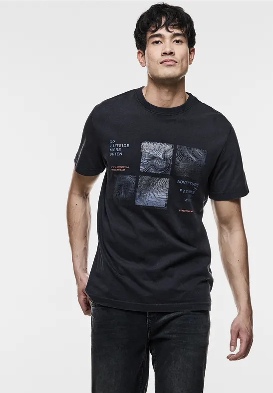 Street One T-Shirt in washed Optik Bis zu 50% Rabatt