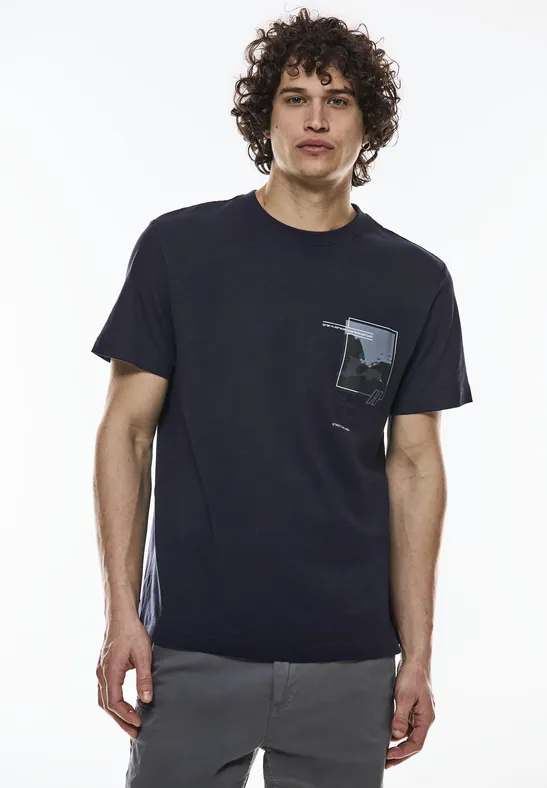 Street One T-Shirt mit Brustprint Vierteljährliche Förderung