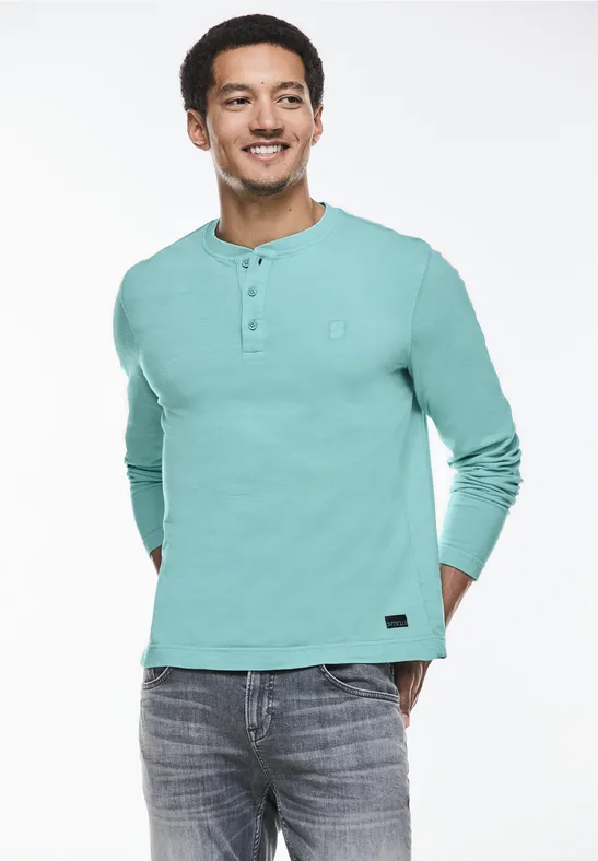Street One Washed Henleyshirt Discount Store für neue Produkte