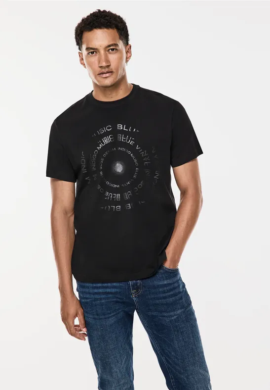 Street One T-Shirt mit glänzendem Print Preisnachlass