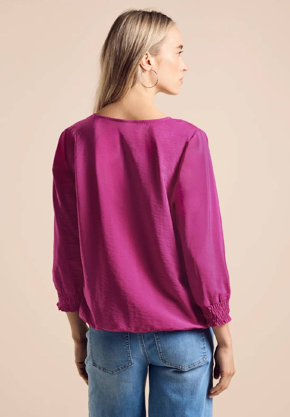 Street One Bluse mit Smock-Detail Räumungsverkauf