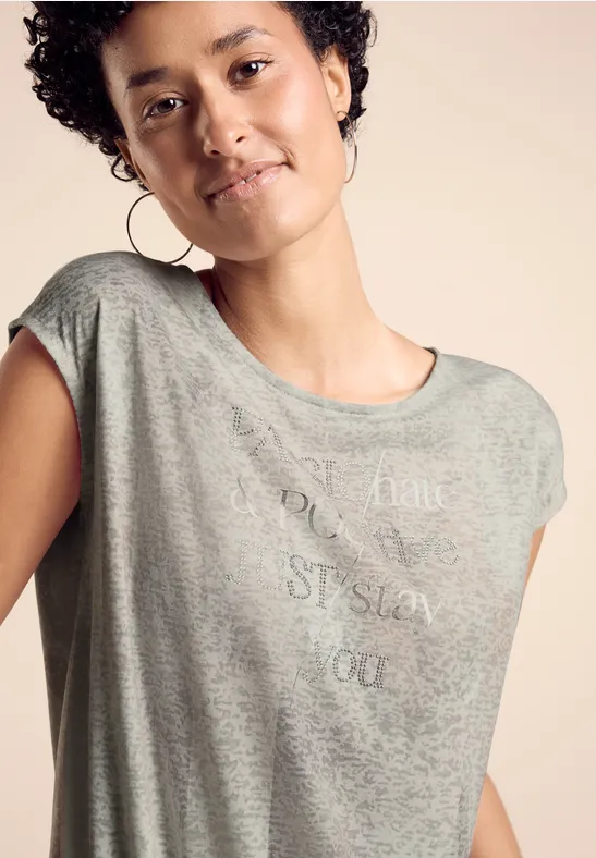 Street One T-Shirt mit Wording Bis zu 65% Rabatt