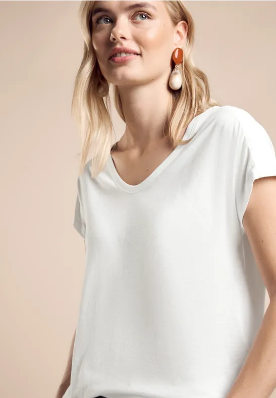 Street One T-Shirt mit Smock-Detail Fabrikladen