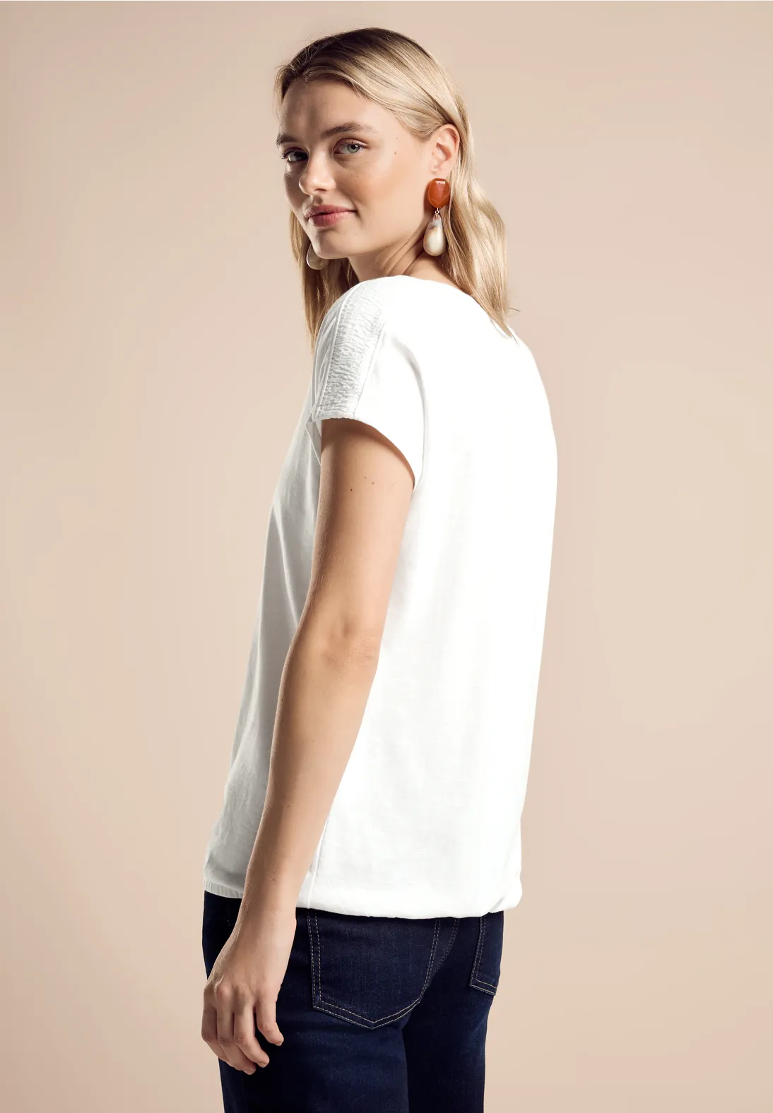 Street One T-Shirt mit Smock-Detail Fabrikladen