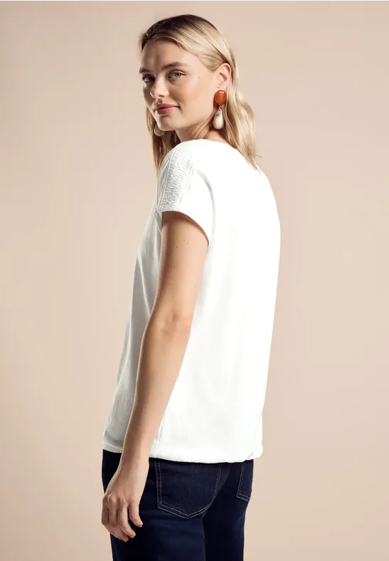 Street One T-Shirt mit Smock-Detail Fabrikladen