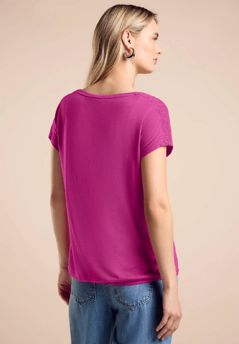Street One T-Shirt mit Smock-Detail Speichern exportieren