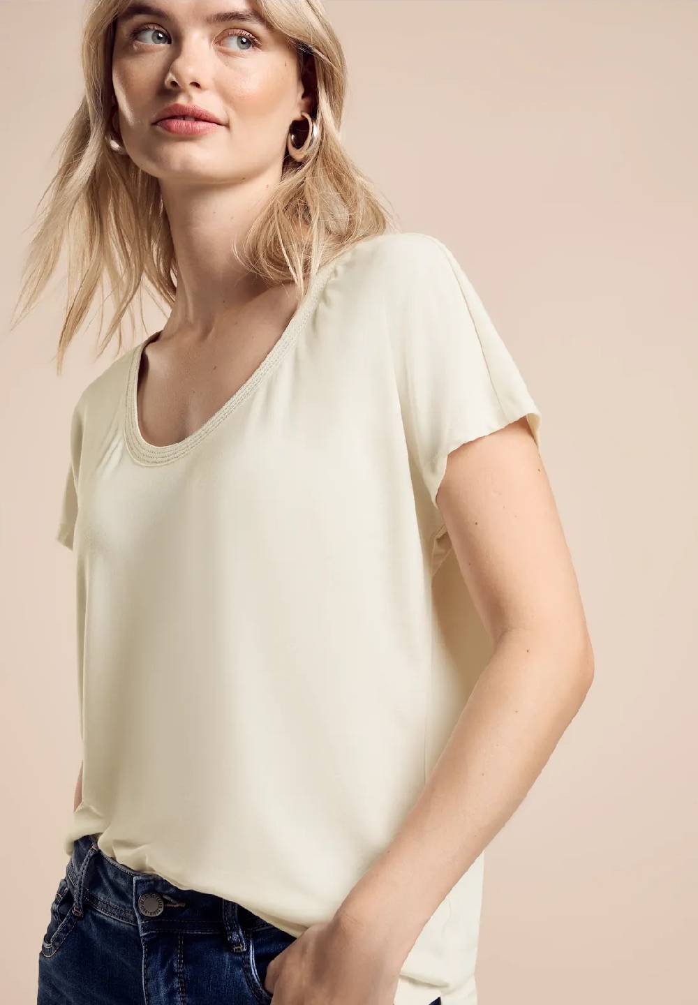 Street One Shirt im Silk-Look Im Verkauf