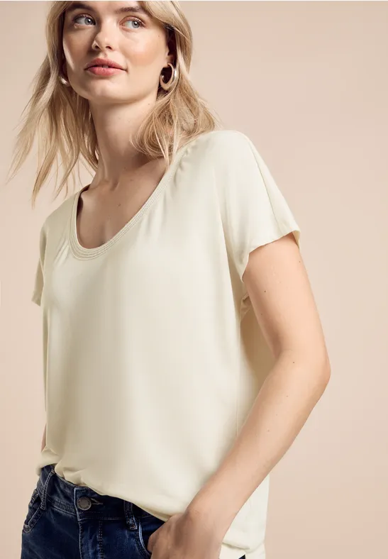 Street One Shirt im Silk-Look Im Verkauf