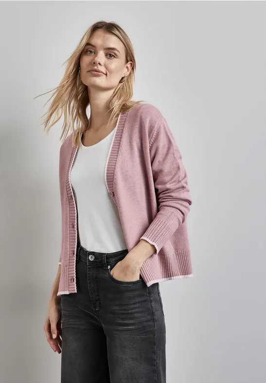 Street One Cardigan mit Tipping Günstiger Verkauf