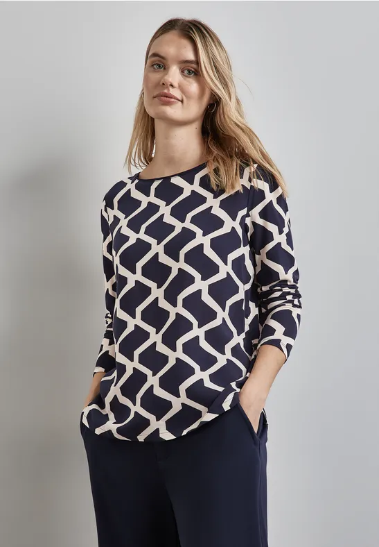 Street One Bedrucktes Langarmshirt Großer Ausverkauf