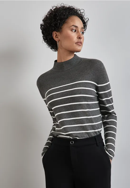Street One Gestreifter Basic Pullover Muttertagsangebot