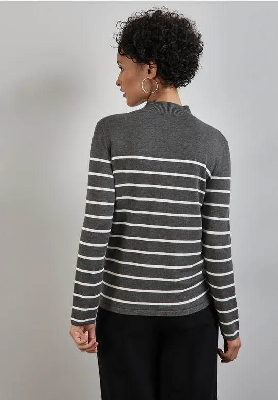 Street One Gestreifter Basic Pullover Muttertagsangebot