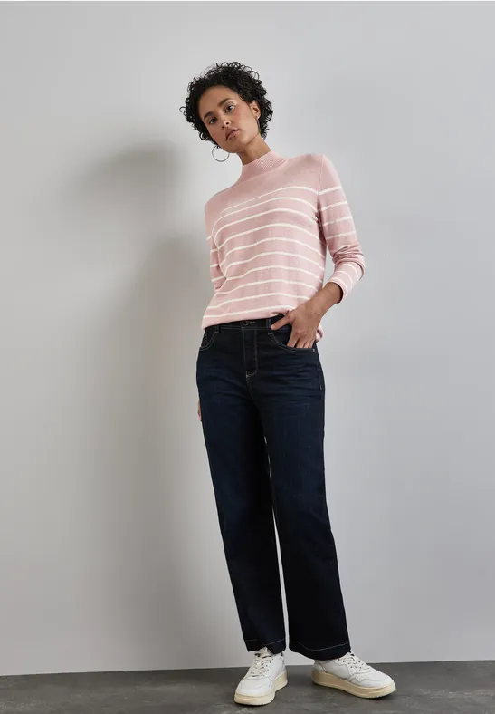 Street One Gestreifter Basic Pullover Valentinstagsangebot