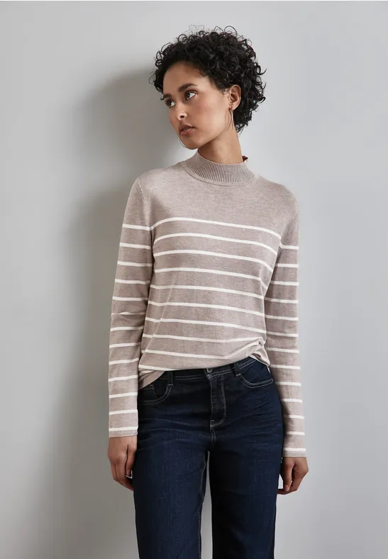 Street One Gestreifter Basic Pullover Jubiläumsangebot