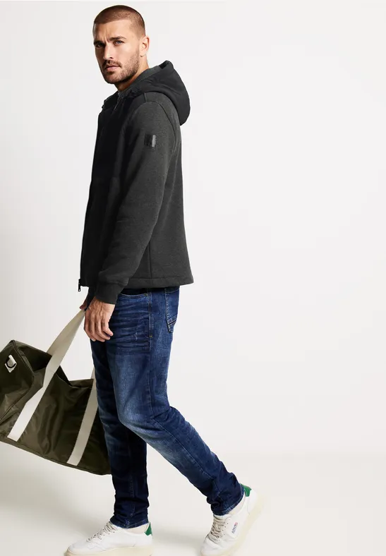 Street One Sweatjacke im Materialmix Lagerräumung