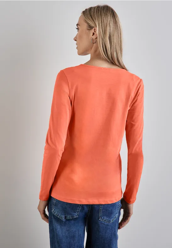 Street One Basic Langarmshirt Bis zu 55% Rabatt