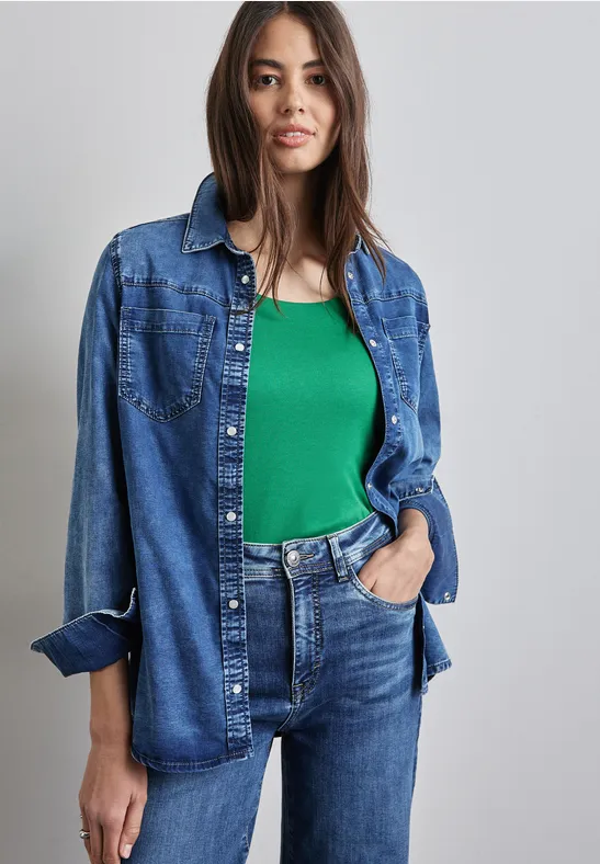 Street One Basic T-Shirt mit 3/4 Arm - Style PANIA Nur noch ein Tag übrig