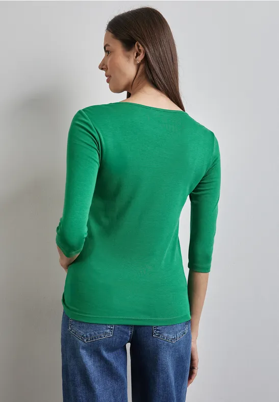 Street One Basic T-Shirt mit 3/4 Arm - Style PANIA Nur noch ein Tag übrig