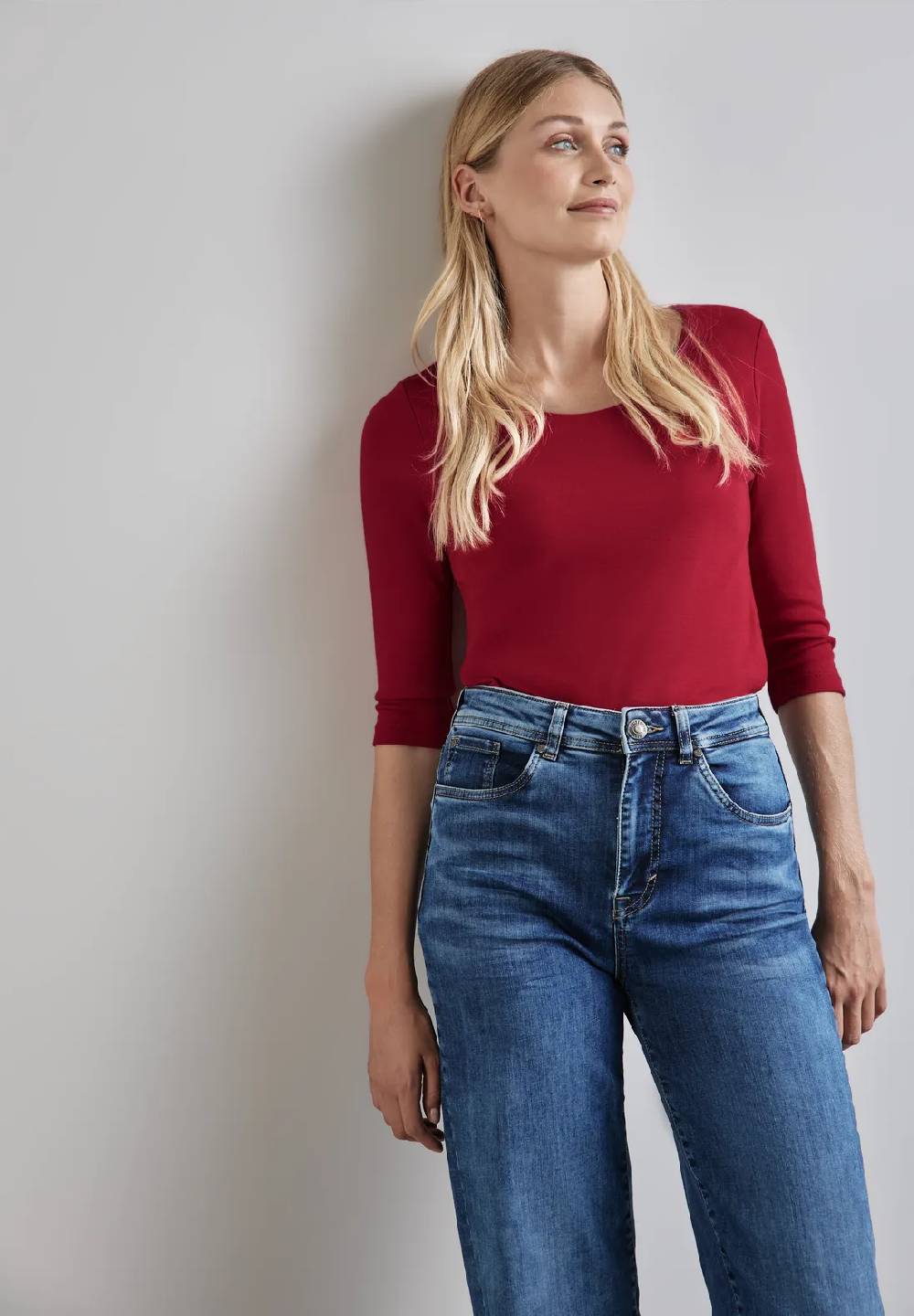 Street One Basic T-Shirt mit 3/4 Arm - Style PANIA Auslauf