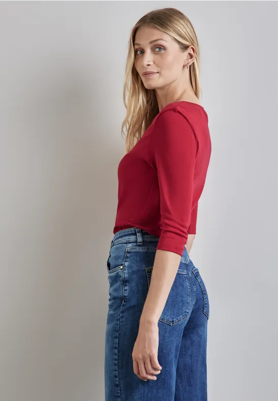 Street One Basic T-Shirt mit 3/4 Arm - Style PANIA Auslauf