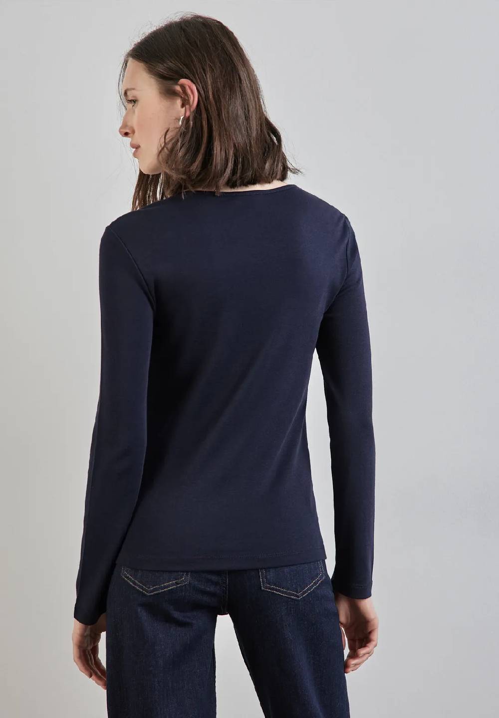 Street One Shirt mit Herzausschnitt Schlussverkauf