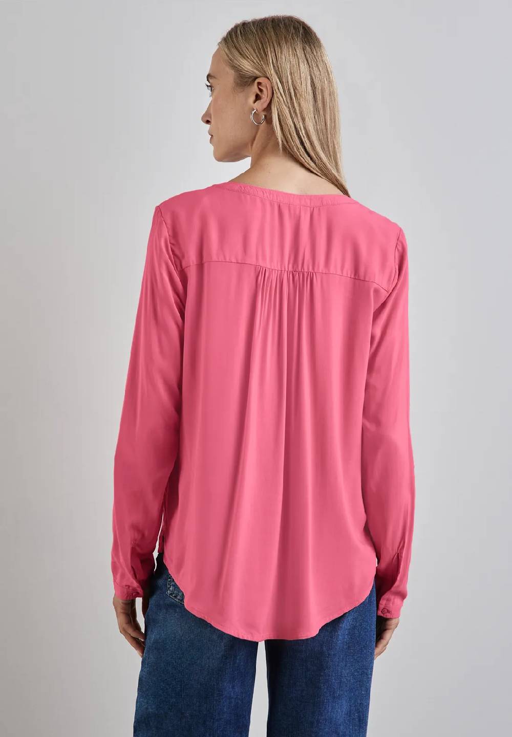 Street One Basic Bluse in Unifarbe Fabrikverkauf