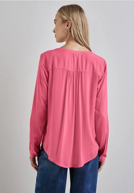 Street One Basic Bluse in Unifarbe Fabrikverkauf