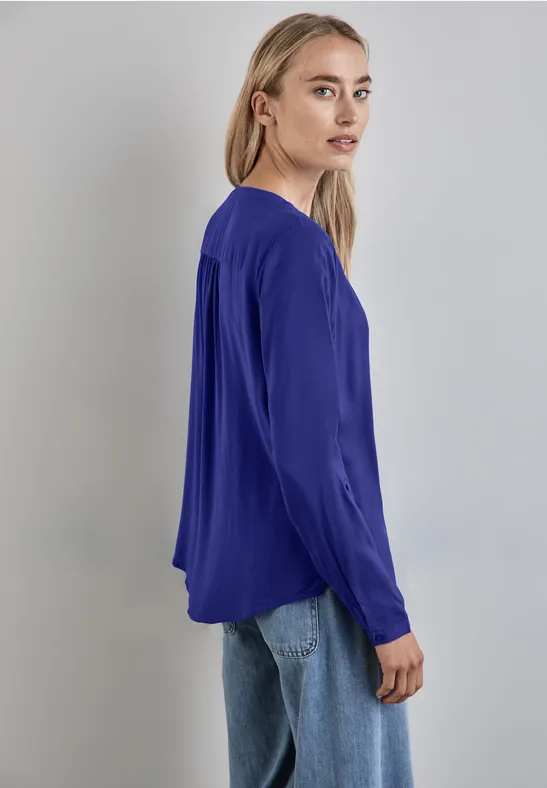 Street One Basic Bluse in Unifarbe Versandkostenfrei