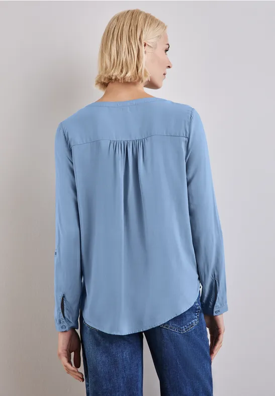 Street One Basic Bluse in Unifarbe Großer Ausverkauf