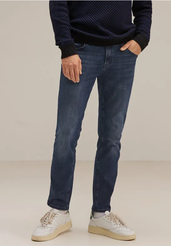 Street One Dunkelblaue Slim Fit Jeans - Style RACER Vatertagsangebot