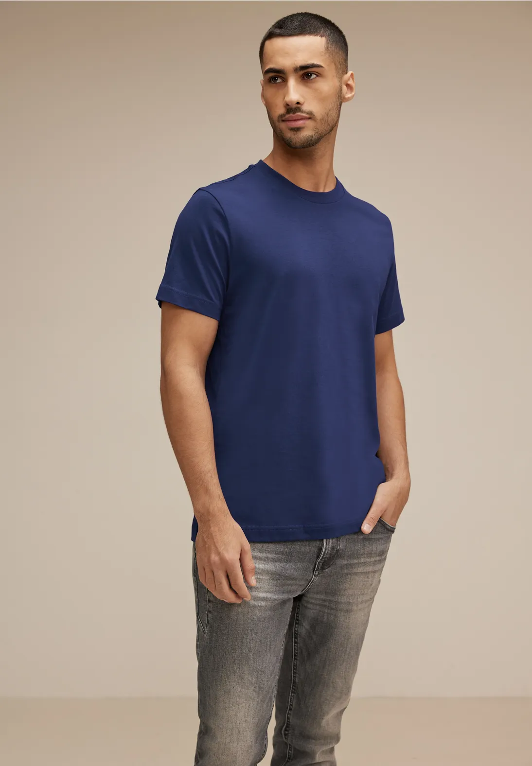 Street One Basic T-Shirt in Unifarbe Große Rabatte