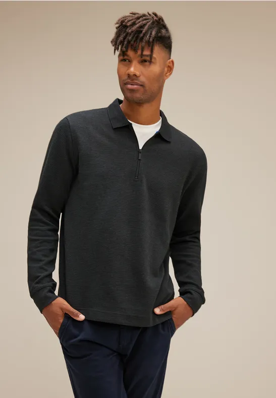Street One Struktur Zipper Sweatshirt Tägliche Deals