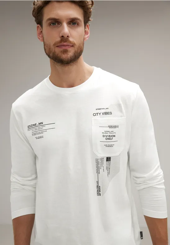 Street One Langarmshirt mit Brustprint Nur für heute