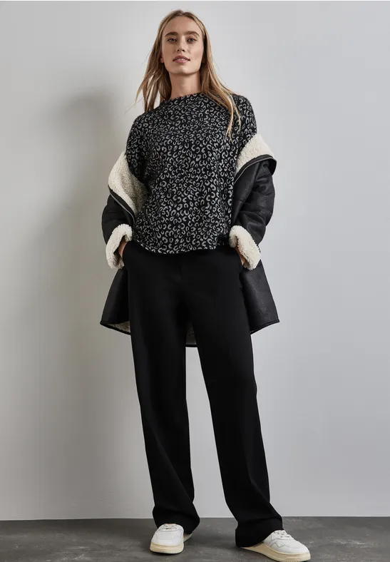 Street One Flauschiges Leo-Shirt 2025