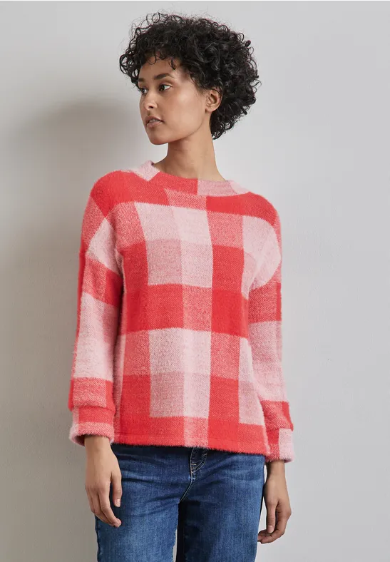 Street One Kariertes Turtleneck Shirt Kostenloser Versand