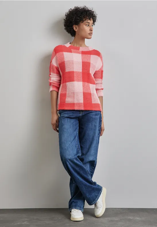 Street One Kariertes Turtleneck Shirt Kostenloser Versand