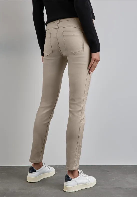 Street One Beschichtete Slim Fit Hose - Style YORK Black Friday