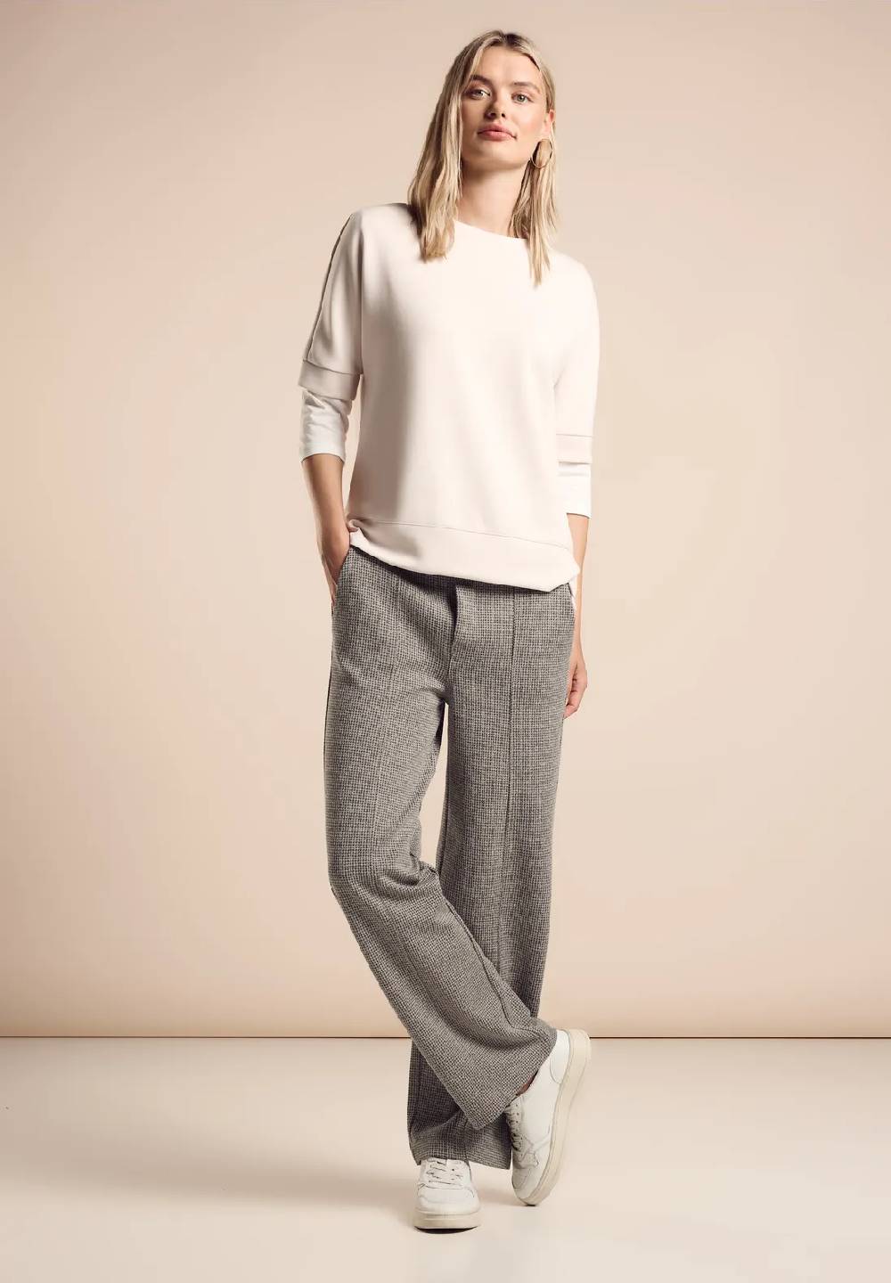 Street One Jaquard Hose im Casual Fit Lagerräumung