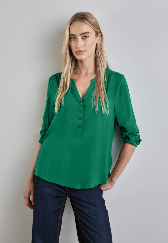 Street One Basic Bluse in Unifarbe Bestseller