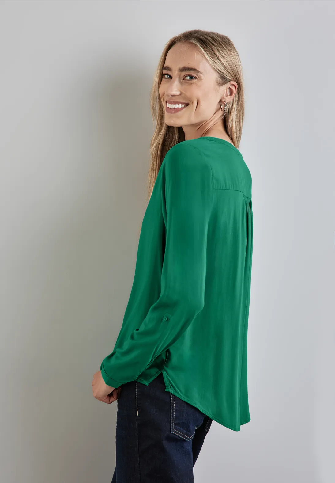 Street One Basic Bluse in Unifarbe Bestseller