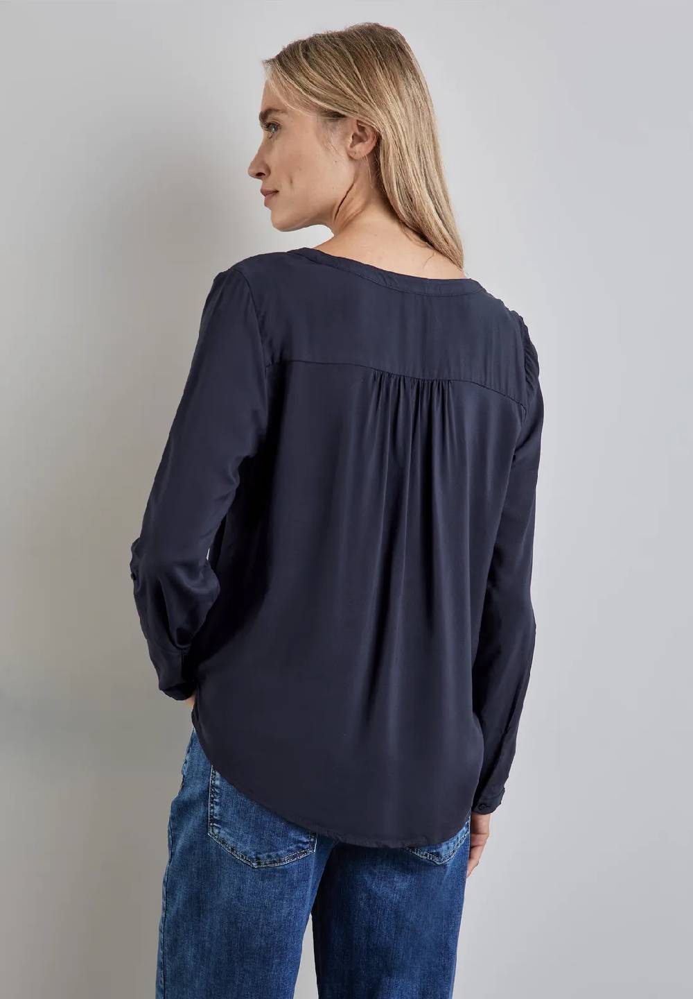 Street One Basic Bluse in Unifarbe Saisonale Angebote