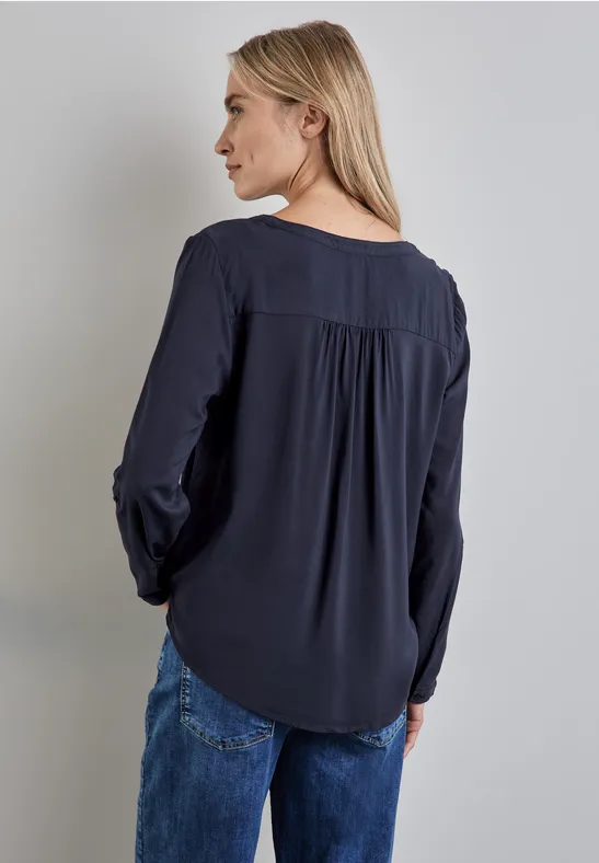 Street One Basic Bluse in Unifarbe Saisonale Angebote