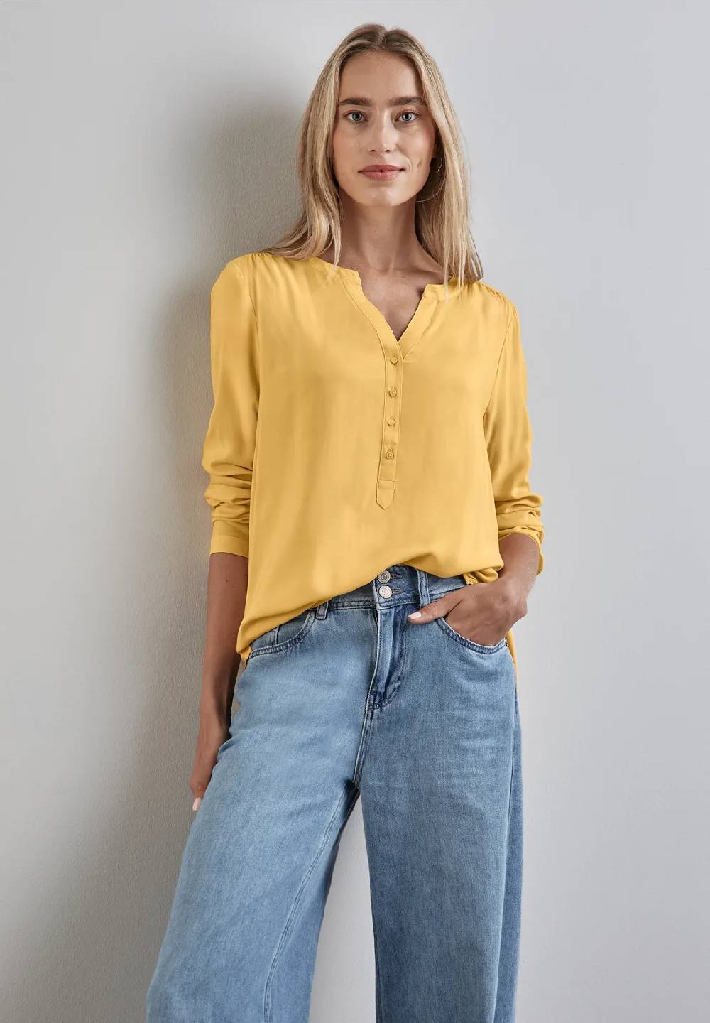 Street One Basic Bluse in Unifarbe