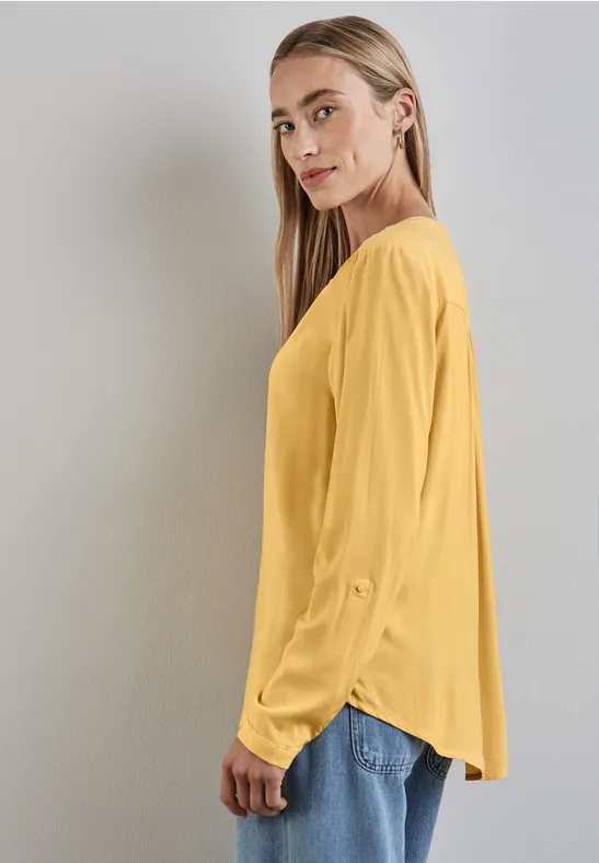 Street One Basic Bluse in Unifarbe Räumungsverkauf