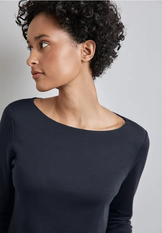 Street One Shirt mit U-Boot-Ausschnitt Tägliche Deals