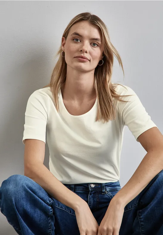 Street One T-Shirt mit Rundhals Tiefpreis